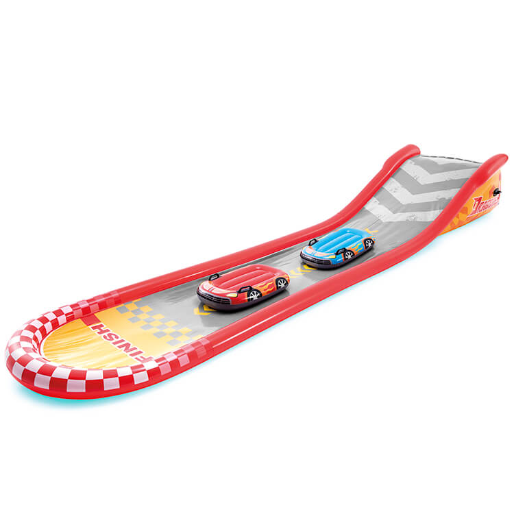 Load image into Gallery viewer, waterglijmat met 2 bodyboards 560 cm