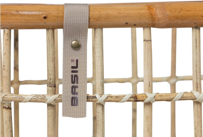 Load image into Gallery viewer, Basil Green Life - rotan fietsmand - large - voorop- natural bruin