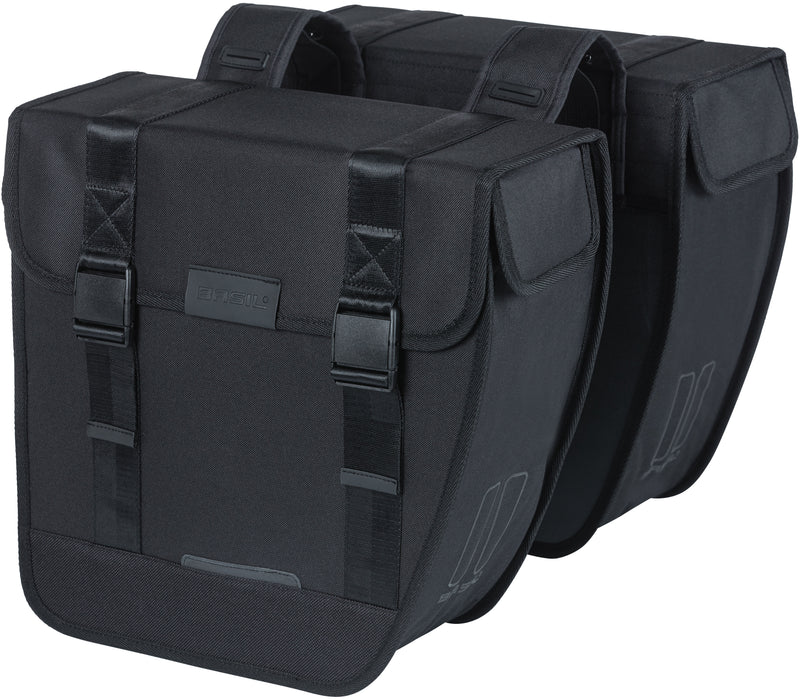 Load image into Gallery viewer, Basil Tour dubbele fietstas - waterafstotend - 28L - zwart