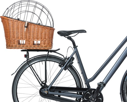 Load image into Gallery viewer, Basil Pasja hondenfietsmand MIK large 50 cm achtermand natural