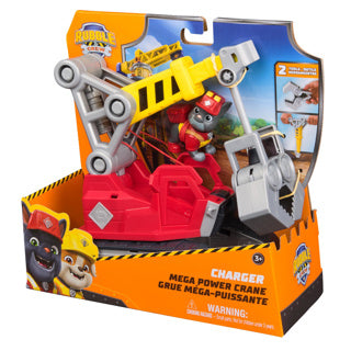 Load image into Gallery viewer, Rubble crew chargers megagrijpkraan, speelgoedtruck met charger-figuur en 2 afneembare stuks gereedschap, paw patrol-speelgoed