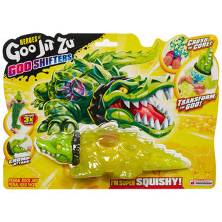 Load image into Gallery viewer, Goo jit zu heroes of primal rock jaw – stretch primal figuur met color change core