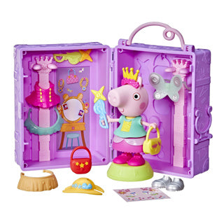 Afbeelding laden in galerijviewer, Hasbro peppa pig kledingkast speelset met accessoires en stickers.