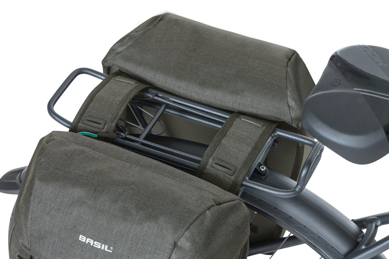 Load image into Gallery viewer, Basildiscovery365D dubbele fietstas zwart melee