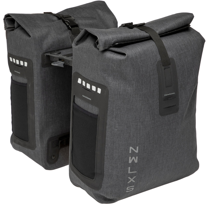 Load image into Gallery viewer, New Looxs fietstas dubbel Varo waterdicht grijs