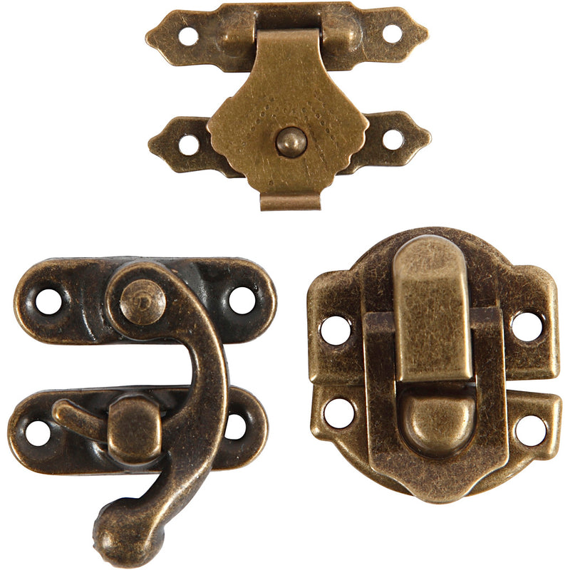 Afbeelding laden in galerijviewer, Https: www.cchobby.nl mini-beslag-afm-16x19-19x29-5-mm-antiek-goud-15-set-1-doos
