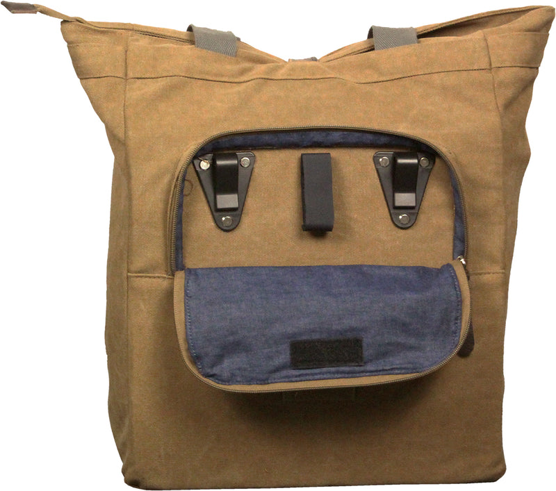 Load image into Gallery viewer, Greenlands fietstas canvas shopper 20 liter 42 x 34 x 14 cm - camel bruin