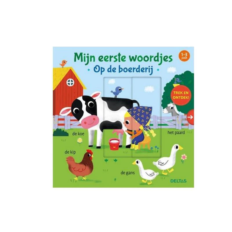 Load image into Gallery viewer, Deltas mijn eerste woordjes kartonboek - op de boerderij (1-3 j.)