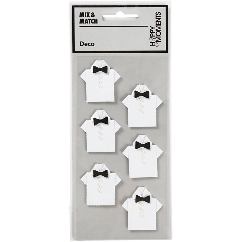 Afbeelding laden in galerijviewer, Https: www.cchobby.nl stickers-overhemd-afm-33x35-mm-wit-6-stuk-1-doos