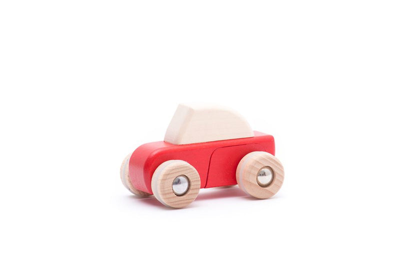 Load image into Gallery viewer, Bajo houten pullback auto rood. 8,7x5,7x