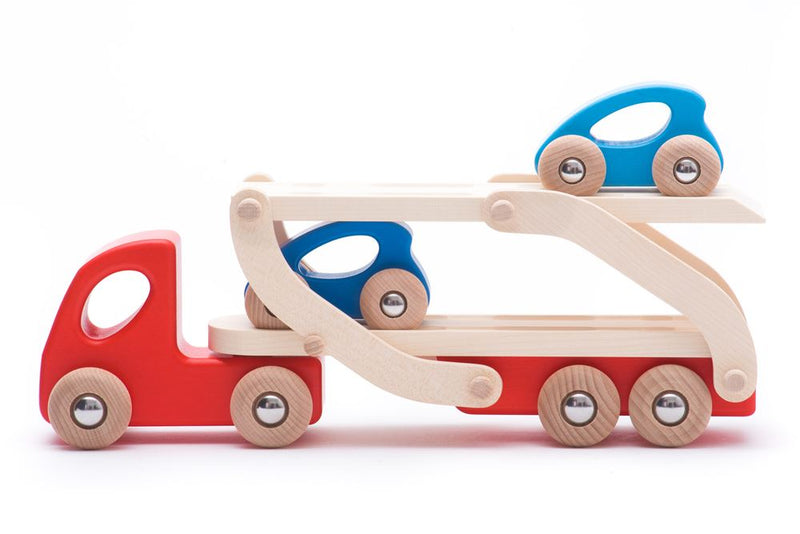 Afbeelding laden in galerijviewer, Bajo houten autotransporter
