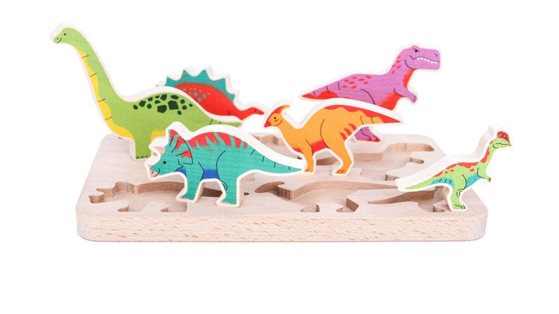 Afbeelding laden in galerijviewer, Bajo houten sorteer dinosaurussen.