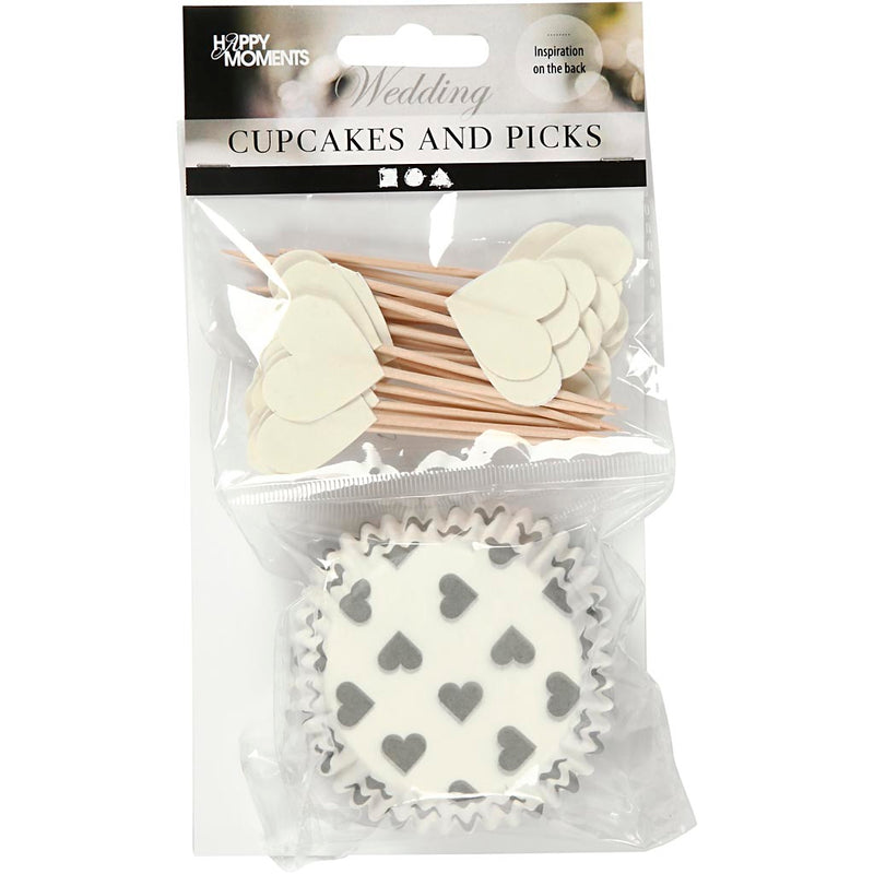 Afbeelding laden in galerijviewer, Https: www.cchobby.nl cupcakes-en-cocktailprikkers-h-3-cm-d-5-cm-40-gr-off-white-24-set-1-doos