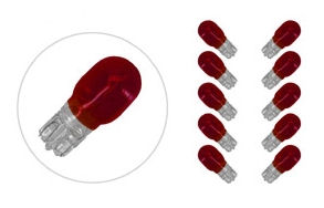 Load image into Gallery viewer, Tnt lamp 12v 10w t13 wedge rood (10-stuks)