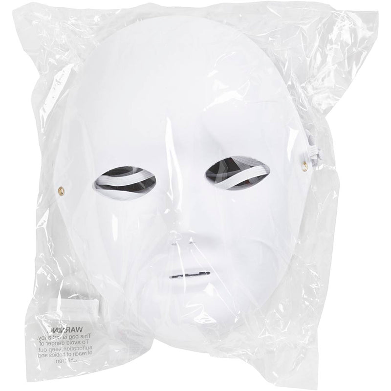 Afbeelding laden in galerijviewer, Https: www.cchobby.nl masker-h-22-cm-b-17-cm-wit-10-stuk-1-doos