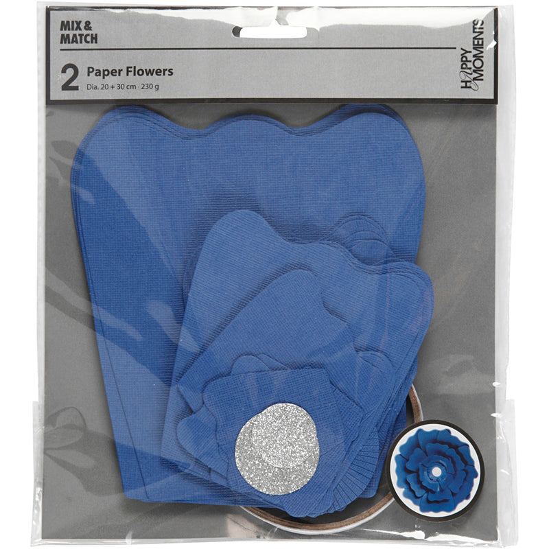 Afbeelding laden in galerijviewer, Https: www.cchobby.nl papieren-bloemen-d-15-25-cm-230-gr-blauw-2-stuk-1-doos