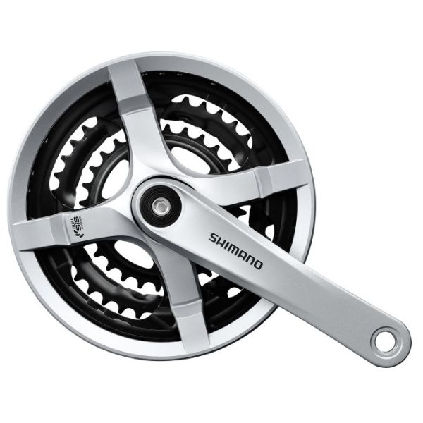 Load image into Gallery viewer, Shimano crankstel 6 7 8-speed – 175 mm – 48 38 28 tanden – zilver