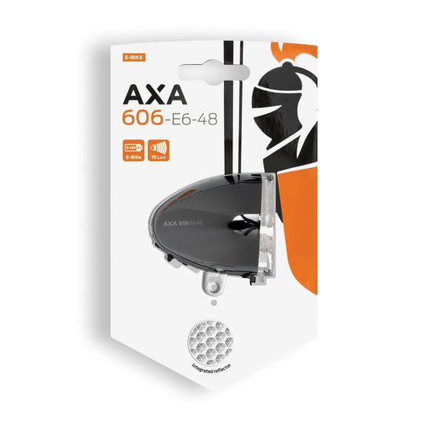 Load image into Gallery viewer, koplamp 606 E-bike 6-48 volt donker chroom 15 lux