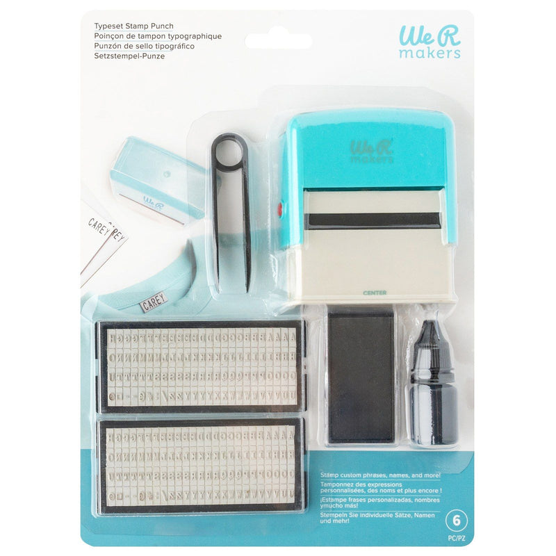 Load image into Gallery viewer, We r makers • typeset stamp punch 6pcs