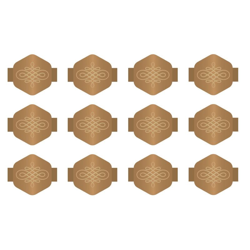 Load image into Gallery viewer, We r makers • charm staples hexagon with knot emboss copper 12pcs