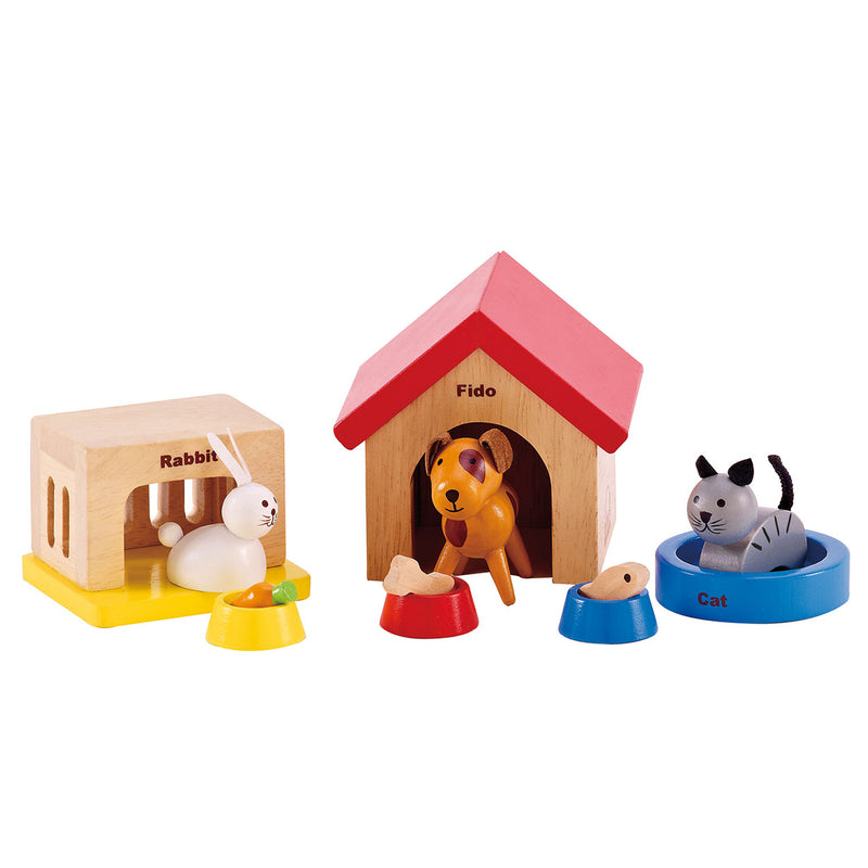 Load image into Gallery viewer, Hape poppenhuis huisdieren