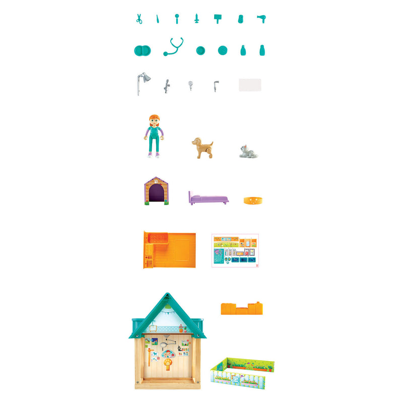 Load image into Gallery viewer, Hape furry vriend dierenartspraktijk speelset