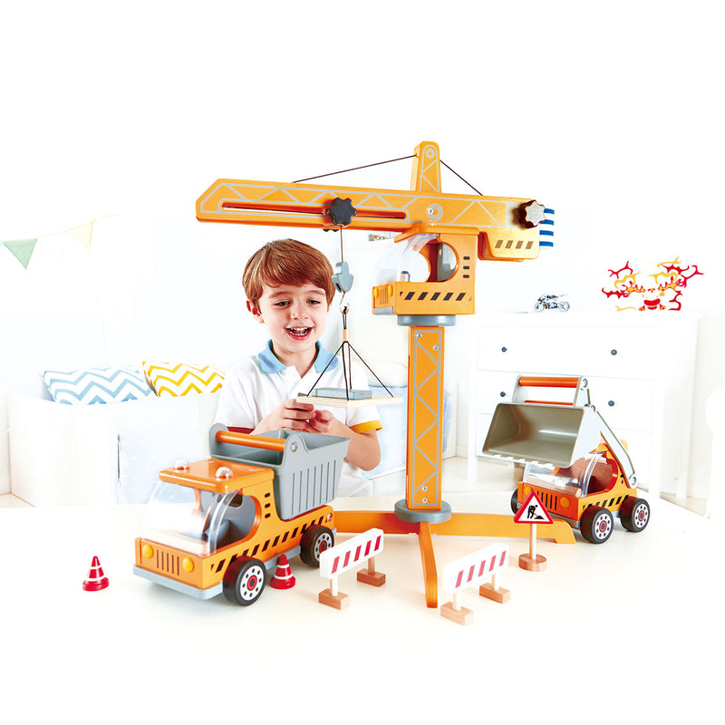 Load image into Gallery viewer, Hape houten hijskraan