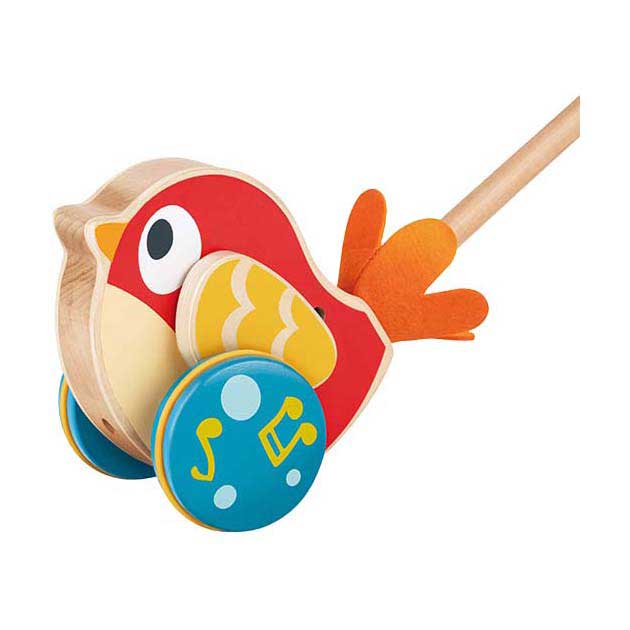Load image into Gallery viewer, Hape lilly vogel houten duwstok met geluid