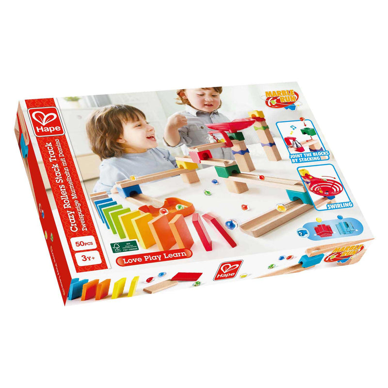Load image into Gallery viewer, Edugro hape houten knikkerbaanset domino - 50dlg.