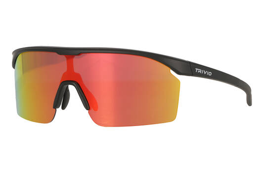 Afbeelding laden in galerijviewer, Trivio - fietsbril noa zwart revo rood met extra transparante lens