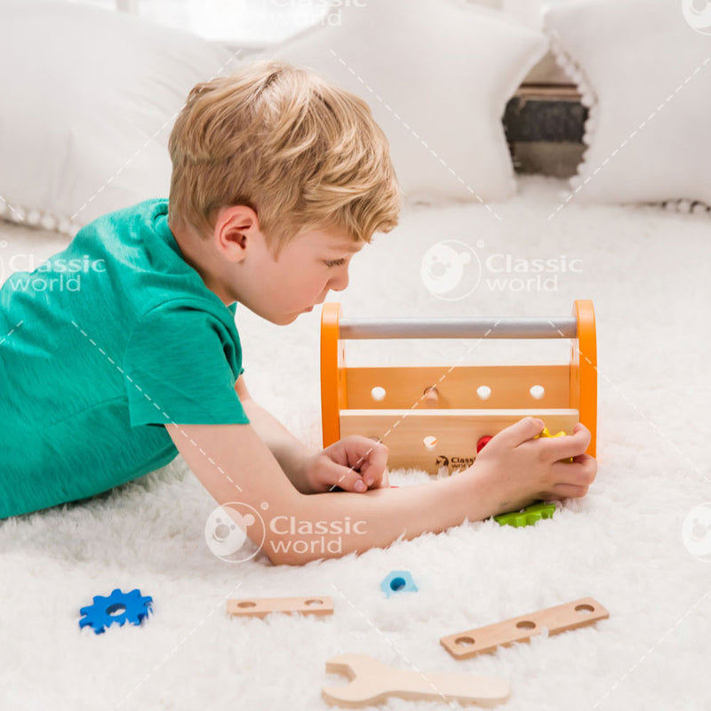 Load image into Gallery viewer, Classic world houten gereedschapskist, 16dlg.