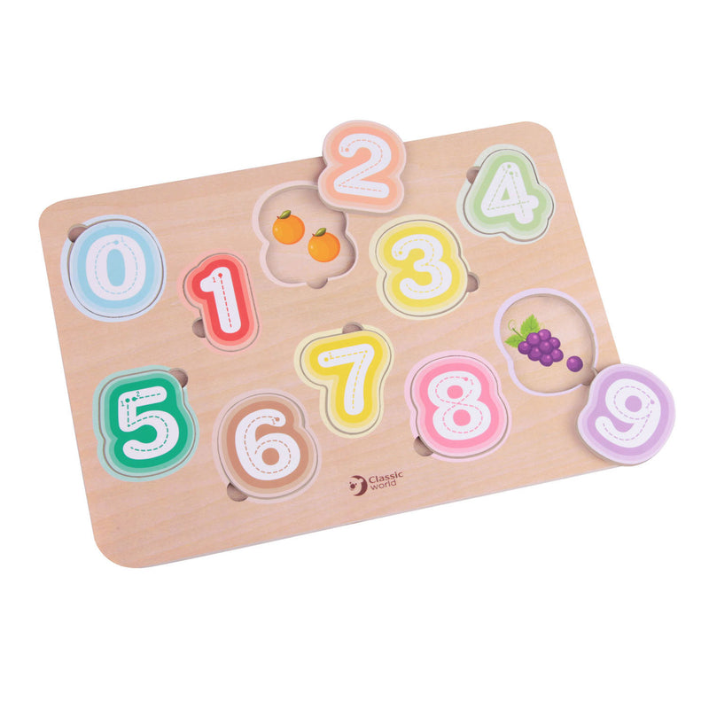 Load image into Gallery viewer, Classic world houten puzzel cijfers