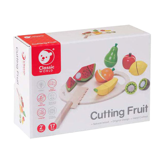 Load image into Gallery viewer, Classic World World Houten Snijfruit met Snijplank, 17dlg.