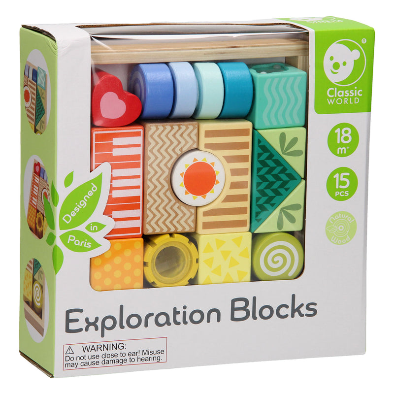 Load image into Gallery viewer, Classic World World Houten Zintuigblokken