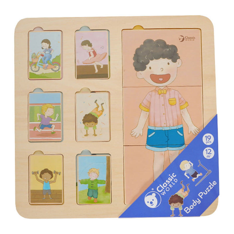 Load image into Gallery viewer, Classic World Houten Lagenpuzzel Lichaam, 19dlg.
