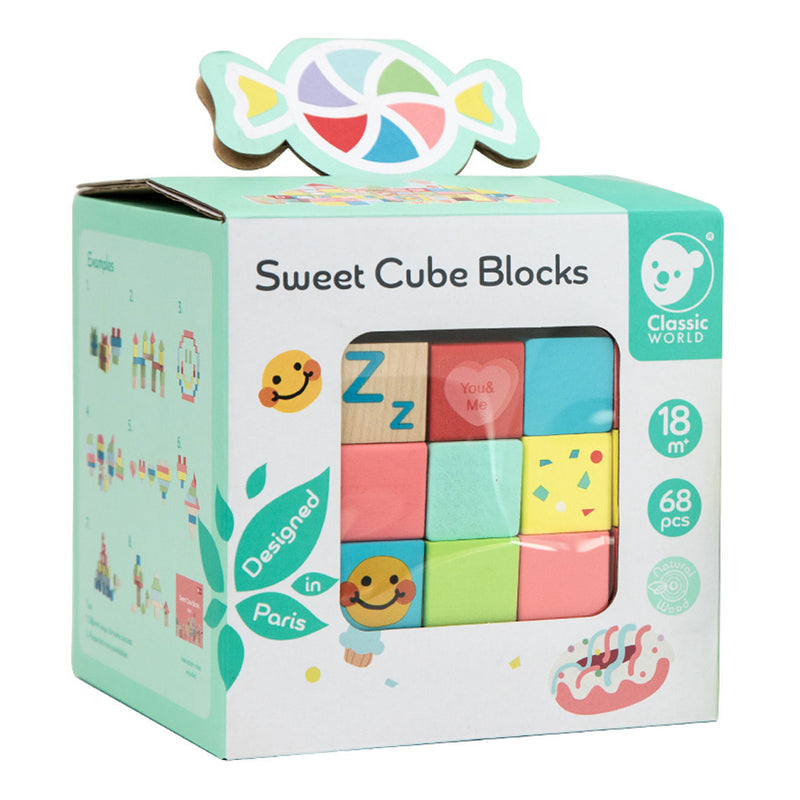 Load image into Gallery viewer, Classic world houten sweet cube bouwblokken