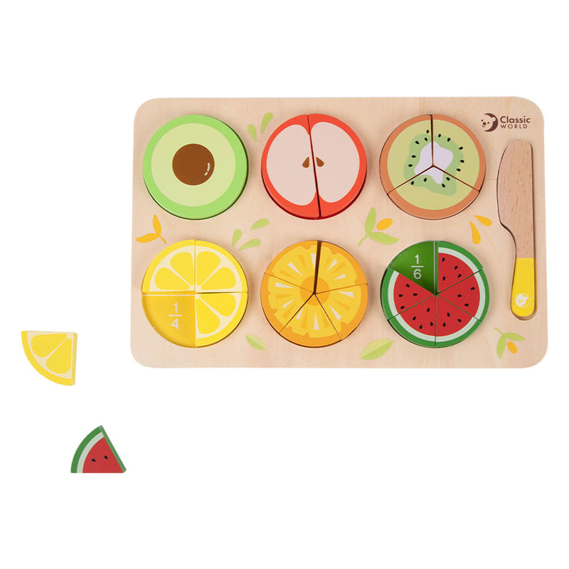 Load image into Gallery viewer, Classic world houten breuken puzzel educatief speelgoed 22-delig.