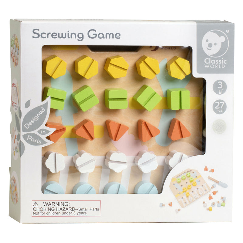 Load image into Gallery viewer, Classic world houten schroefbord coordinatie spel, 27dlg.