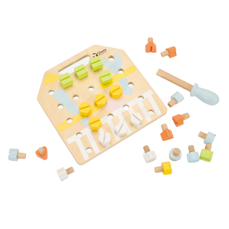 Load image into Gallery viewer, Classic world houten schroefbord educatief speelgoed 27-delig.