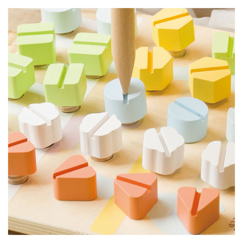 Load image into Gallery viewer, Classic world houten schroefbord educatief speelgoed 27-delig.