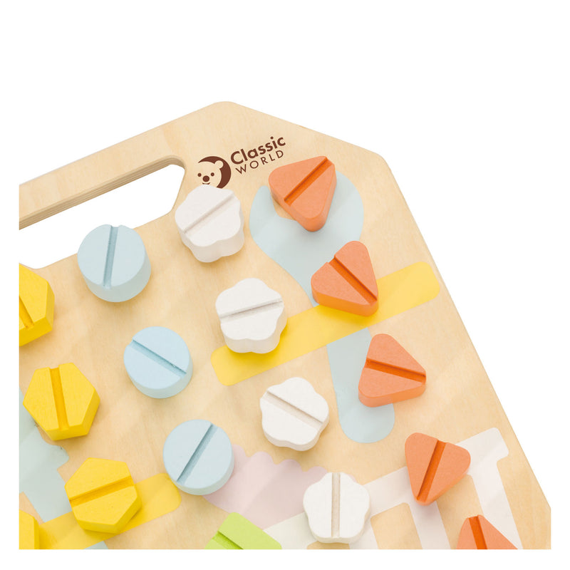 Load image into Gallery viewer, Classic world houten schroefbord coordinatie spel, 27dlg.