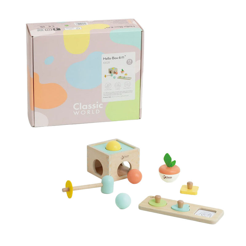 Load image into Gallery viewer, Classic world houten speelgoed box baby 6-12 maanden educatief.