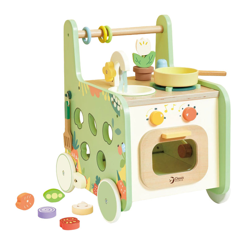 Load image into Gallery viewer, Classic world houten loopwagen keuken, 15dlg.