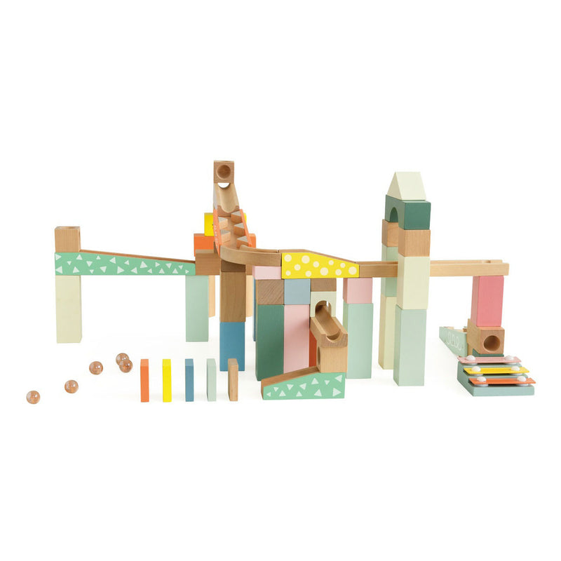 Load image into Gallery viewer, Classic world houten knikkerbaan bouwset, 62dlg.