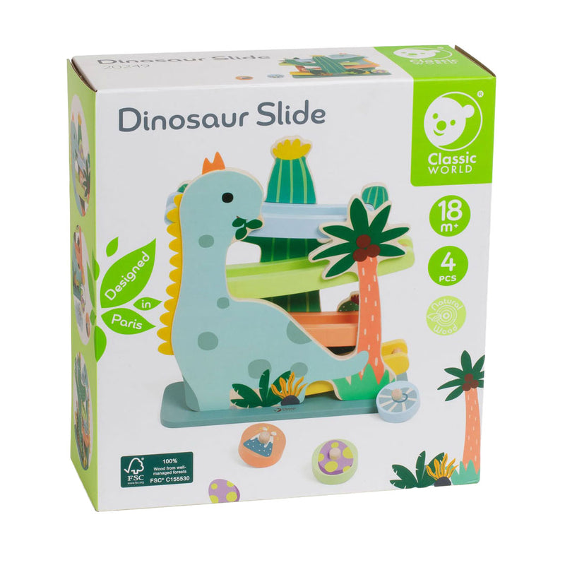 Load image into Gallery viewer, Classic world houten ballenbaan dinosaurus - educatief speelgoed 4-delig.