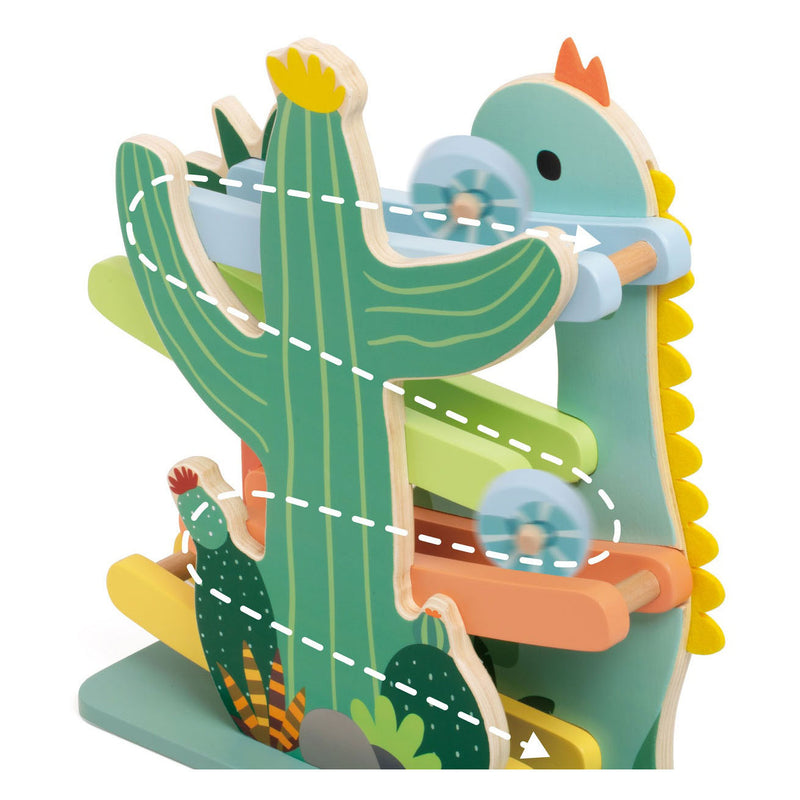 Load image into Gallery viewer, Classic world houten ballenbaan dinosaurus - educatief speelgoed 4-delig.