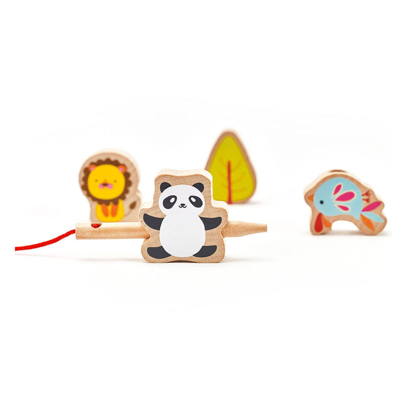 Load image into Gallery viewer, Classic world houten rijgkralen dierentuin, 13dlg.