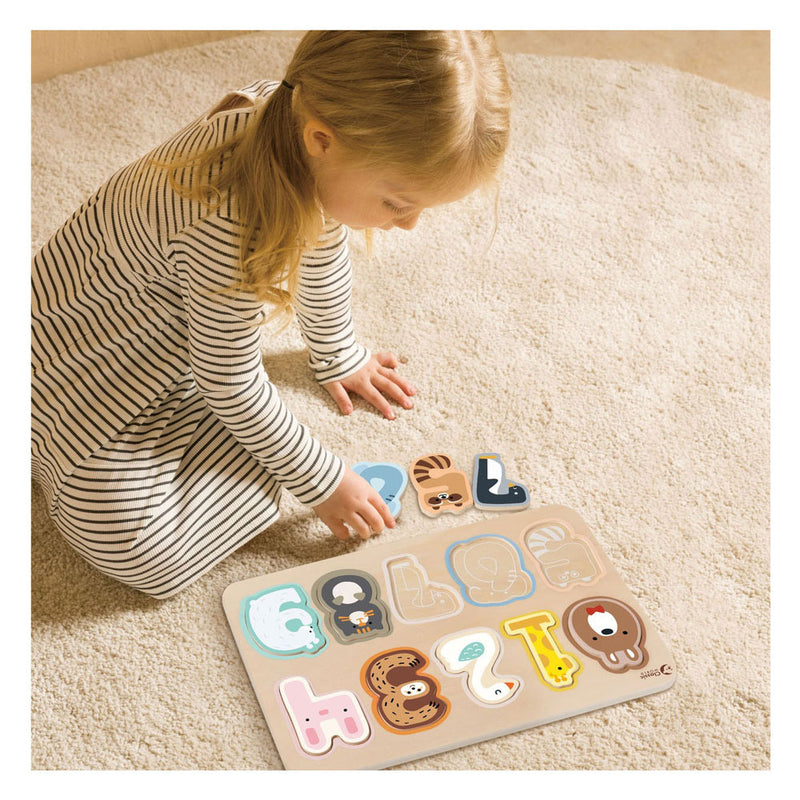 Load image into Gallery viewer, Classic world houten cijfer puzzel, 10st.