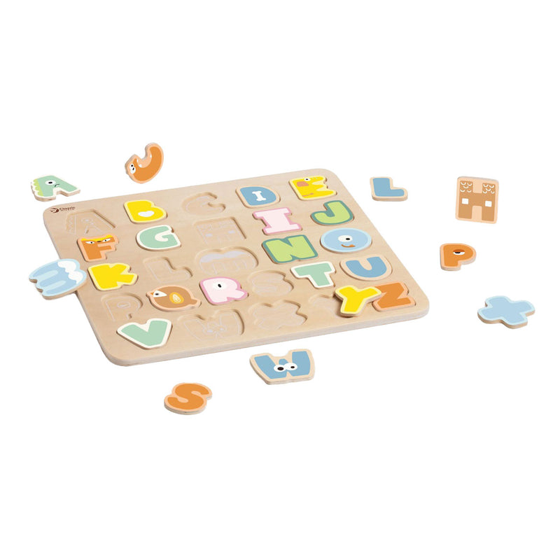 Load image into Gallery viewer, Classic world houten alfabet puzzel educatief speelgoed 27 stukjes.