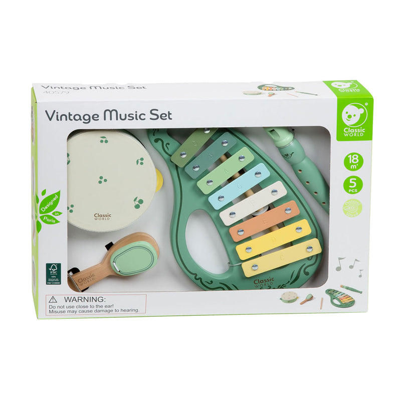 Load image into Gallery viewer, Classic world houten vintage muziekinstrumenten set, 5dlg.